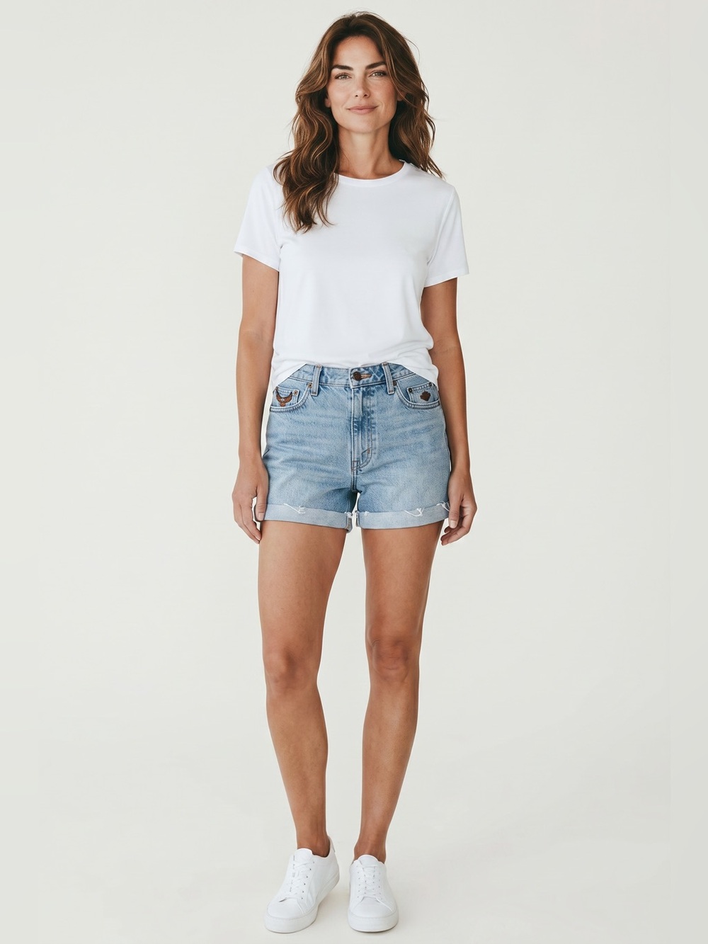 Harley-Davidson Women’s Cuffed Denim Shorts // Blue // 8-Regular